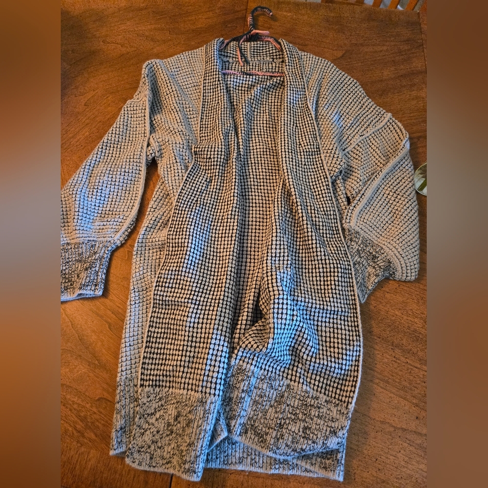 Cozy Black and White Knit Cardigan